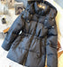 Burberry Hooded Quilted Long Down Jacket