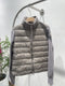 Moncler Quilted Knit-Sleeve Down Jacket
