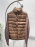 Moncler Quilted Knit-Sleeve Down Jacket