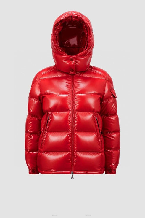 Moncler Maire Hooded Glossy Puffer Coat
