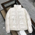 Moncler Women's Glossy Stand-Collar Short Puffer Coat