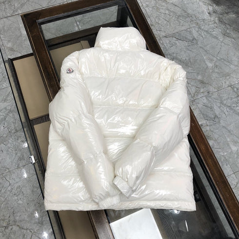 Moncler Women's Glossy Stand-Collar Short Puffer Coat