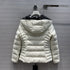 Moncler Women's Reversible Hooded Letter Graphic Puffer Coat