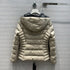 Moncler Women's Reversible Hooded Letter Graphic Puffer Coat