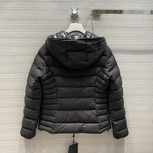 Moncler Women's Reversible Hooded Letter Graphic Puffer Coat