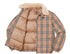 Burberry Beige Check Shearling-Collar Puffer Jacket