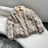 Burberry Beige Check Shearling-Collar Puffer Jacket