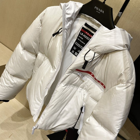 Prada Women's Cropped Hooded Puffer Jacket