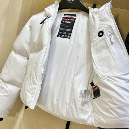 Prada Women's Cropped Hooded Puffer Jacket
