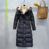 Burberry Removable-Hood Belted Long Down Jacket