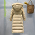 Burberry Removable-Hood Belted Long Down Jacket
