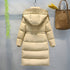 ANAS PLAYTRYHYNCHOS Quilted Long Down Jacket with Detachable Hood