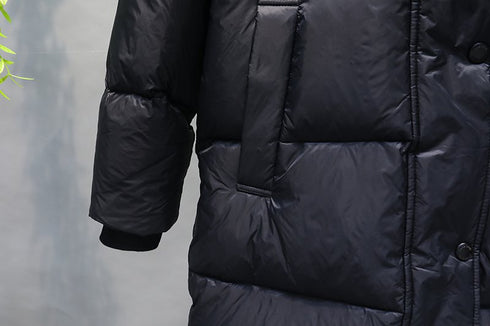 ANAS PLATYRHYNCHOS Hooded Long Down Jacket