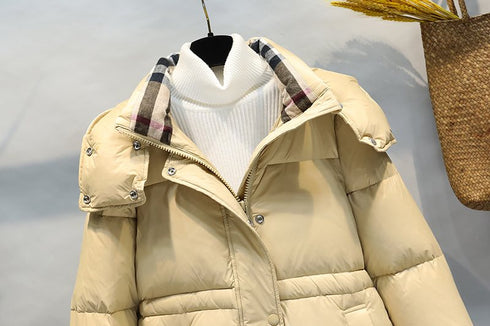 Burberry Detachable-Hood Short Down Jacket
