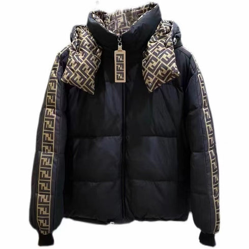 Fendi Reversible Monogram Hooded Puffer Jacket
