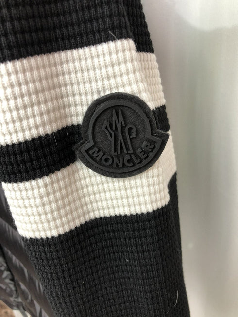 Moncler Knit-Sleeve Quilted Down Jacket