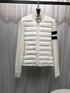 Moncler Knit-Sleeve Quilted Down Jacket
