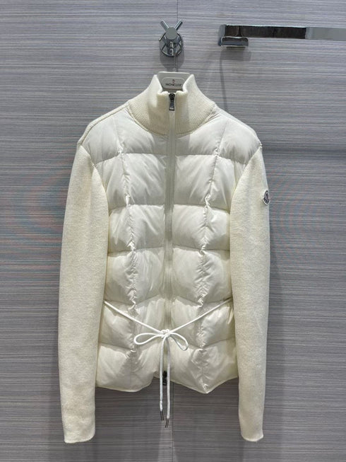 Moncler Women's Sweater-Sleeve Down Jacket