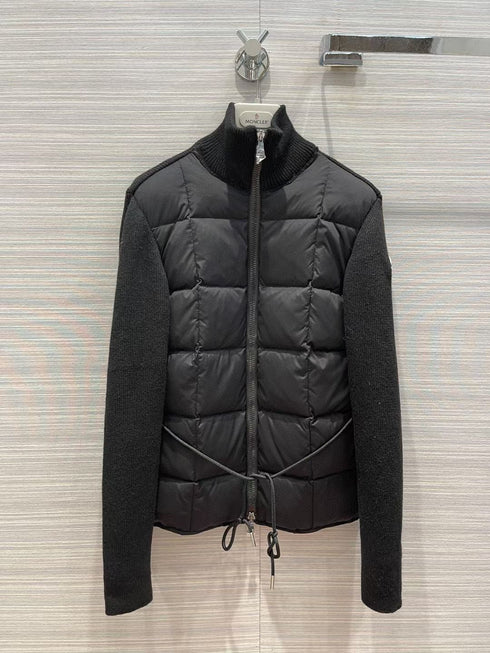 Moncler Women's Sweater-Sleeve Down Jacket