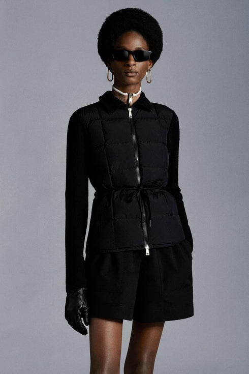 Moncler Women's Sweater-Sleeve Down Jacket