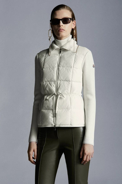 Moncler Women's Sweater-Sleeve Down Jacket