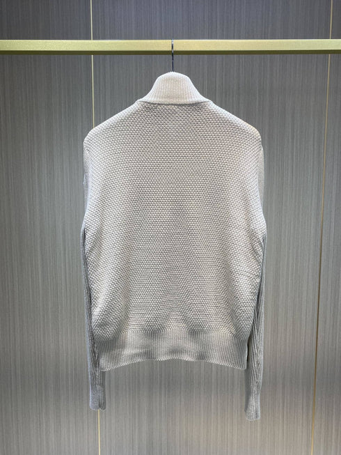 Moncler Men's Diamond-Quilted Knit Zip Jacket