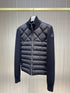 Moncler Men's Diamond-Quilted Knit Zip Jacket