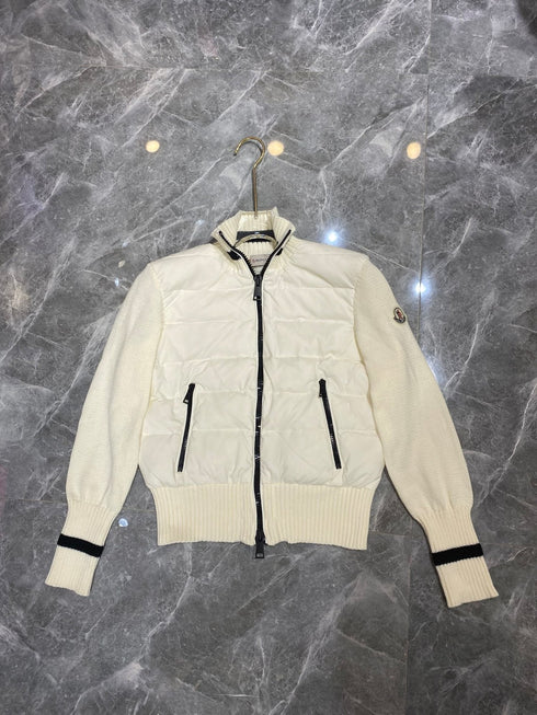 Moncler Women's Knit-Sleeve Puffer Jacket