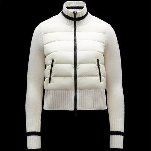 Moncler Women's Knit-Sleeve Puffer Jacket