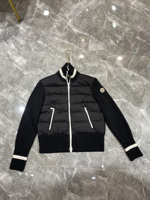 Moncler Women's Knit-Sleeve Puffer Jacket