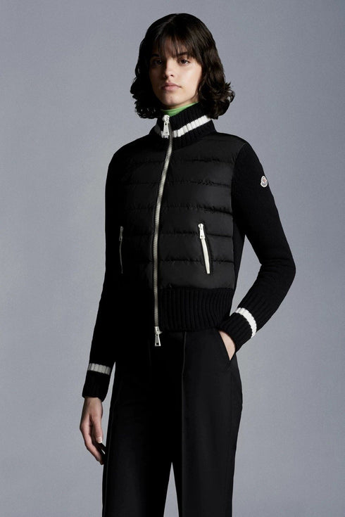 Moncler Women's Knit-Sleeve Puffer Jacket