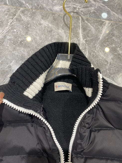 Moncler Women's Knit-Sleeve Puffer Jacket