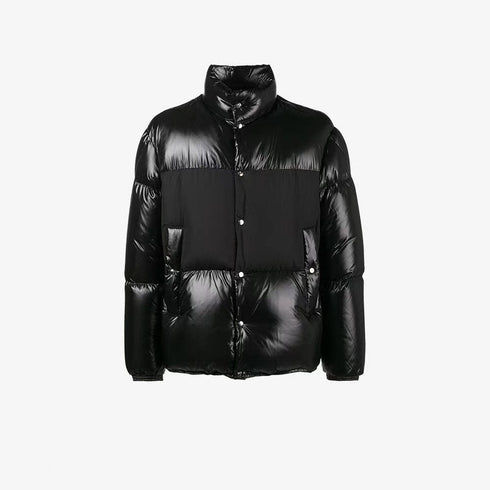Moncler Black Glossy Quilted Puffer Coat