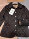 Burberry Diamond-Quilted Button-Front Jacket