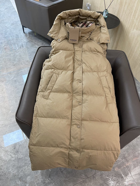 Burberry Hooded Long Down Vest