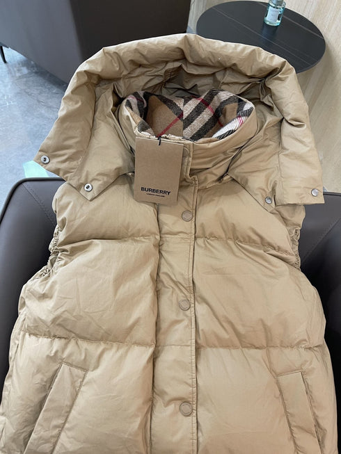 Burberry Hooded Long Down Vest