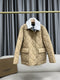 Burberry Diamond-Quilted Contrast-Collar Jacket