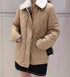Burberry Diamond-Quilted Contrast-Collar Jacket