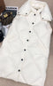 Burberry Long Diamond-Quilted Hooded Down Vest