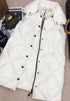 Burberry Long Diamond-Quilted Hooded Down Vest