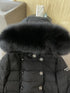 Burberry Belted Hooded Long Down Jacket