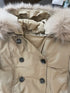 Burberry Fur-Trim Hooded Long Down Jacket