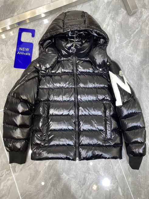 Moncler Glossy Hooded Puffer Coat