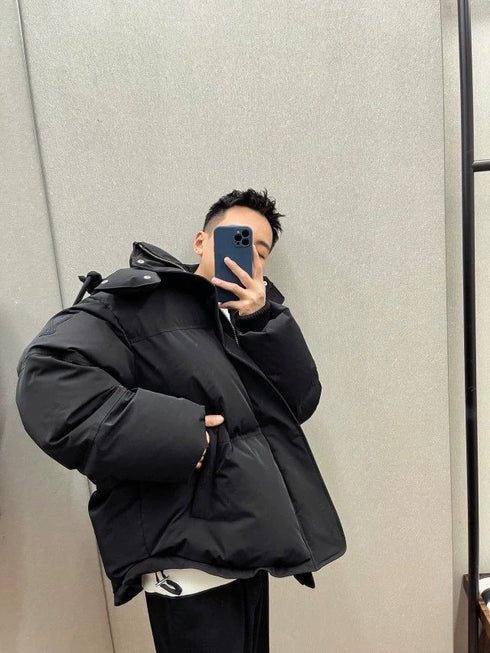 AMI Paris Hooded Quilted Puffer Jacket