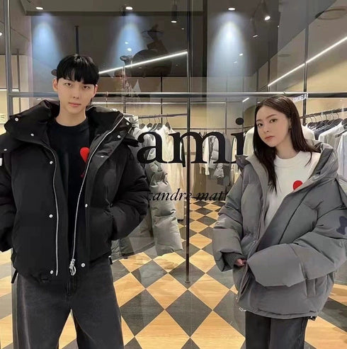 AMI Paris Hooded Quilted Puffer Jacket