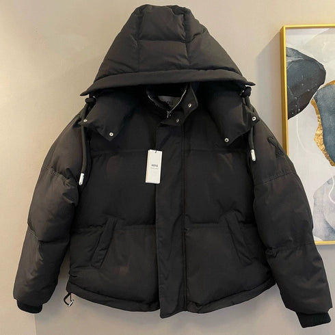 AMI Paris Hooded Quilted Puffer Jacket