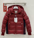 Moncler Color-Block Hooded Short Down Coat
