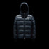 Moncler Color-Block Hooded Short Down Coat