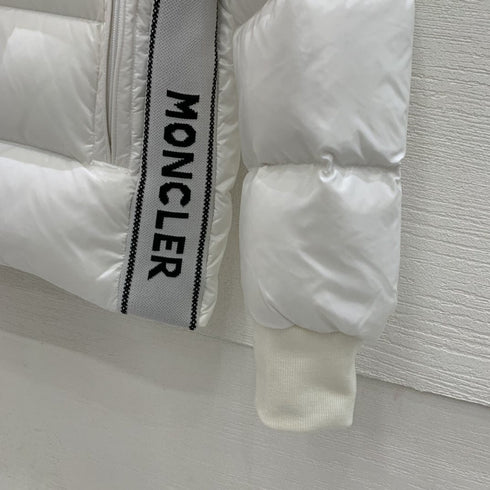 Moncler Color-Block Hooded Short Down Coat