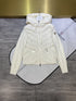 Moncler Hooded Knit Sleeve Down Jacket